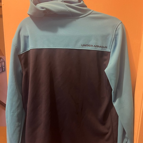 Under Armour Youth XL Blue and Black Hoodie mid weight jacket. - Picture 5 of 9